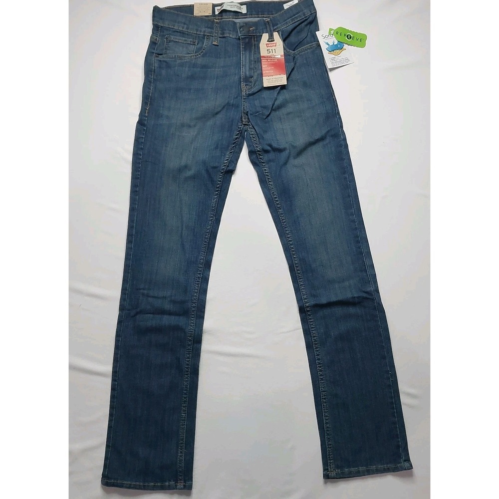 Boys Levi's 511 Slim Fit  Denim Blue Jeans Size 16 Regular 28x28